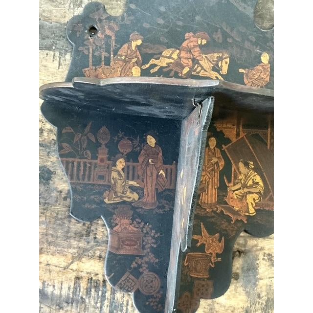 Chinoiserie Vintage Asian Chinoiserie Folding Bracket For Sale - Image 3 of 7