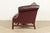 Oxblood Red Vintage Chippendale Tufted Oxblood Leather Camelback Chesterfield Sofa by North Hickory Furniture For Sale - Image 8 of 11