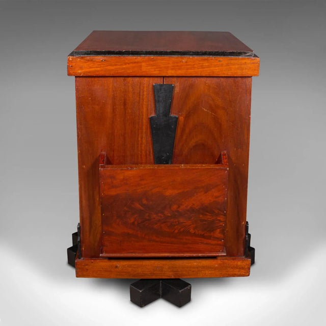 1930s Art Deco Vintage Rotary Bookcase, English, Rotating Book Shelf, Folio Stand For Sale - Image 4 of 10