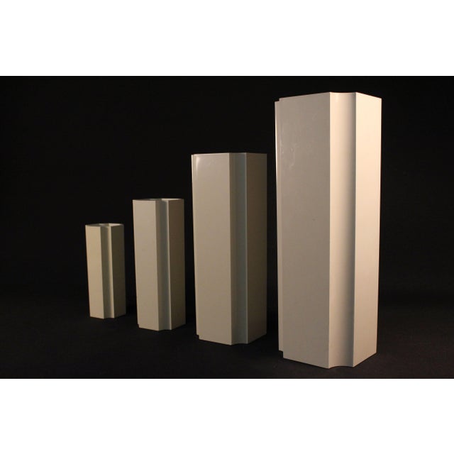 Tiered Cream Vases by Jacques Bedat, 1970s, Set of 4 For Sale - Image 10 of 10