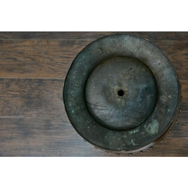 English Copper Arts & Crafts 19th Century Riveted Planter with Patina Finish For Sale - Image 11 of 11