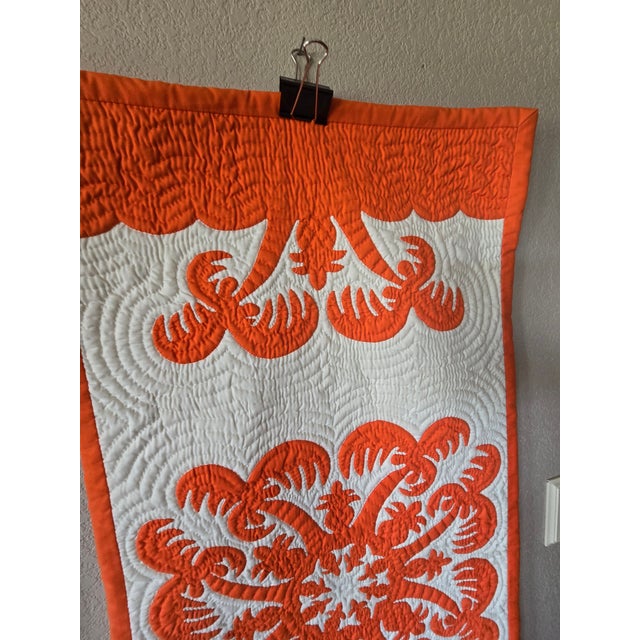 Late 20th Century Hawaiian Quilted Wall Hanging For Sale - Image 4 of 14