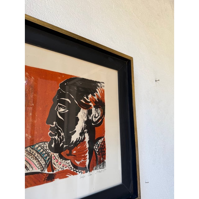 Black Suso Céri, Saint Paul, 1960s, Paper, Framed For Sale - Image 8 of 18