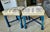 1960s Pair Painted Chinese Chippendale Style Benches Chinoiserie Tapestry Upholstery For Sale - Image 5 of 18