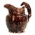Antique Rockingham Pottery Pitcher With Dog Handle For Sale