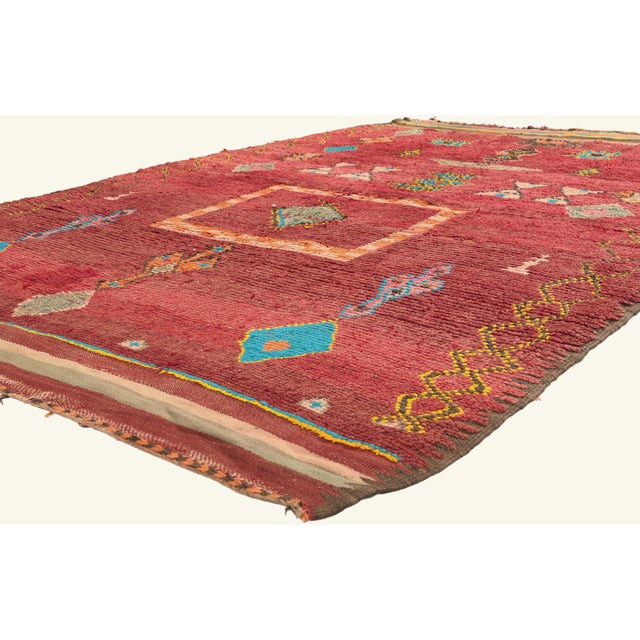 22073 Vintage Taznakht Moroccan Rug, 06'07 x 09'10. The Eternal Threshold: A Vintage Taznakht Moroccan Masterpiece of...
