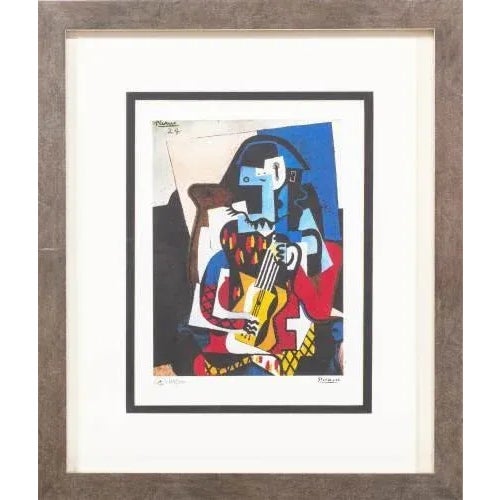 "Harlequin Musician, 1924". Lithograph on paper. Limited edition 108/300. with certificate of authenticity. Dimensions: 27...