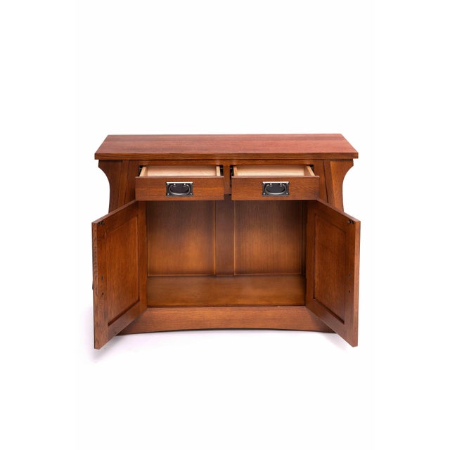 2020s Mission Crofter Style Entry Cabinet Micheals Cherry For Sale - Image 5 of 8