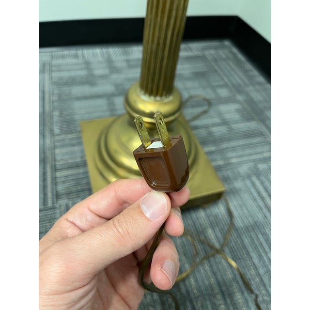 Mid 19th Century English Brass Standing Lamp C 1860 For Sale - Image 5 of 7