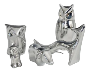 Polished Aluminum Hoselton Tabletop Sculptures - Set of 5
