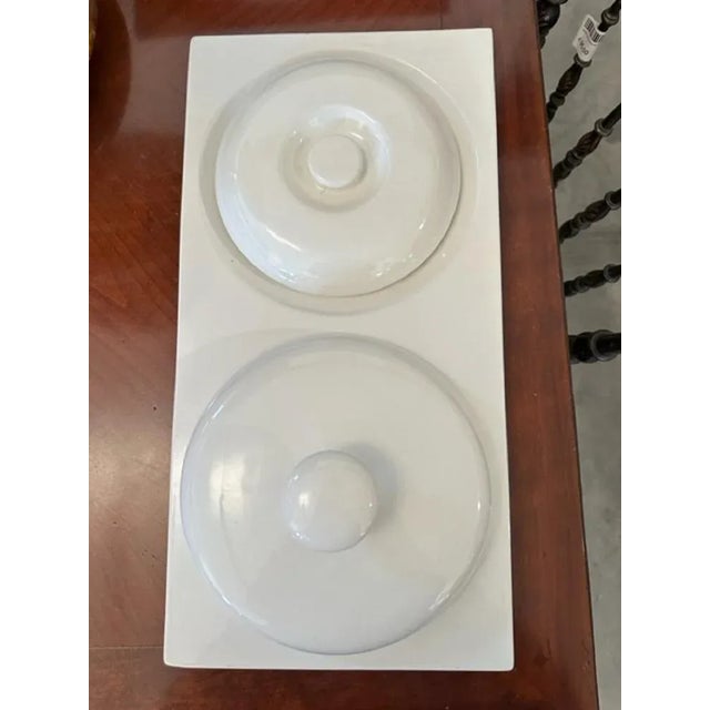 Mid-Century Modern Large Ceramic Serving Tray with Cloches by Nove Zanolli & Sebellin, Set of 3 For Sale - Image 3 of 7
