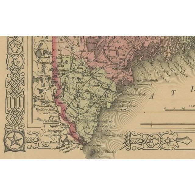 Antique Maine County Map, 1864 For Sale - Image 6 of 10