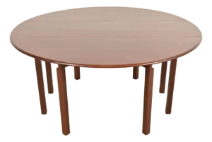 Kittinger Georgian Mahogany Gate Leg Drop Leaf Dining Table or Breakfast Table, Newly Refinished
