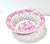 Chinoiserie Vintage Pink Chinoiserie Reticulated Porcelain Centerpiece Bowl / Decorative Fruit Bowl For Sale - Image 3 of 10