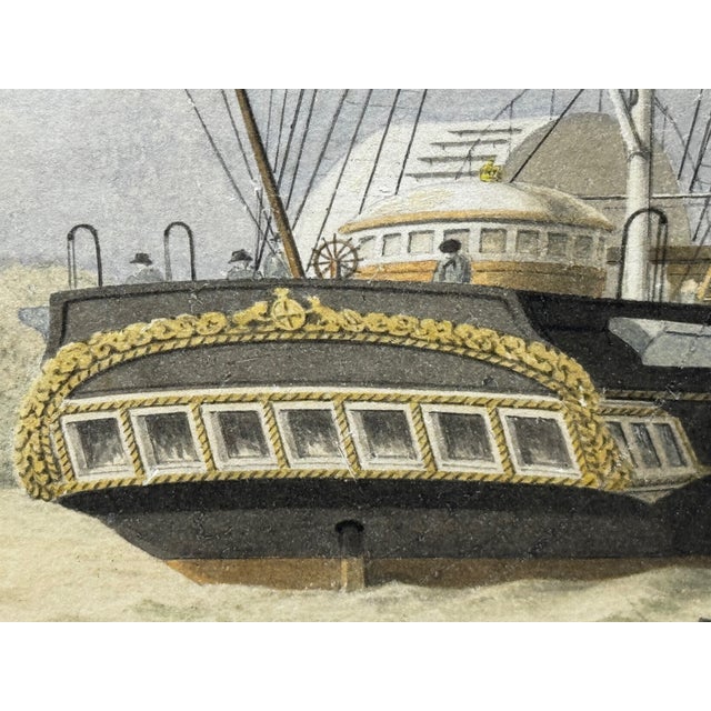 Hmy Victoria & Albert Off Osborne House Royal Steam Yacht in the Solent, 19th-Century Painting in the Manner of Nicholas Condy For Sale - Image 13 of 18