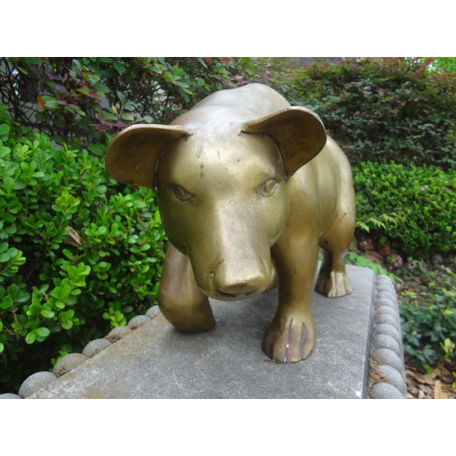 Brass Large Brass Bear Sculpture For Sale - Image 8 of 10