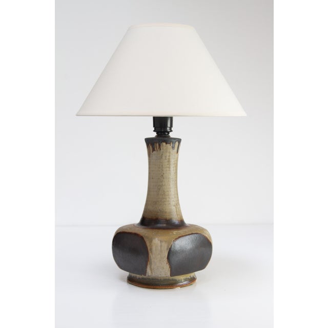 1970s Mid-Century Danish Stoneware Table Lamp by Aksel Larsen for Axella, 1970s For Sale - Image 5 of 18