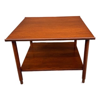Vintage Mid Century Modern Walnut Side Table For Sale
