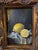 Late 20th Century Gilt Grape Motif Frame With Original Oil Painting, Lemon Still Life Art, Ornate Gold Frame, Cottage Decor For Sale - Image 12 of 13