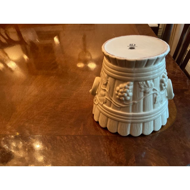 Cream Vintage Creamware Cachepot Pot/Planter For Sale - Image 8 of 9