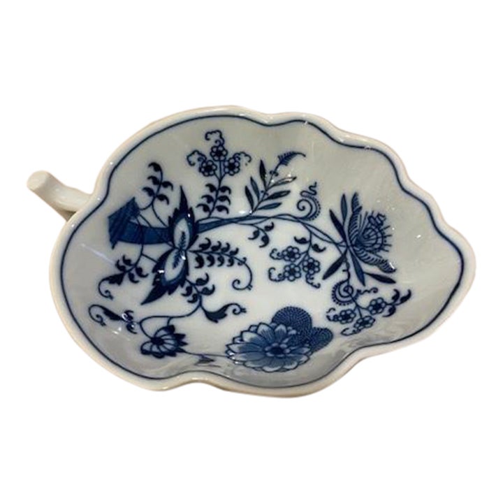 Vintage Blue Danube Blue Onion Pattern Leaf Shape Dish Chairish