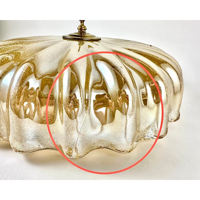 Glass Honey Glass Ceiling Flush Mount, Germany, 1960s For Sale - Image 7 of 11