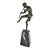 Edouard Drouot, Art Deco Sculpture of Dancing Satyr with Flutes, 1920, Bronze on Marble Base For Sale - Image 3 of 10