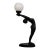 1980s Art Deco Sculptural Figural Globe Table Lamp For Sale
