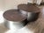 Steel Nesting Drum Coffee Tables, Gunmetal For Sale - Image 10 of 12