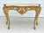Italian Carved Wood and Travertine Serpentine Console Table For Sale - Image 13 of 13