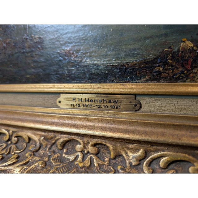 Frederick Henry Henshaw, Seascape, Oil Painting, Framed For Sale - Image 14 of 16