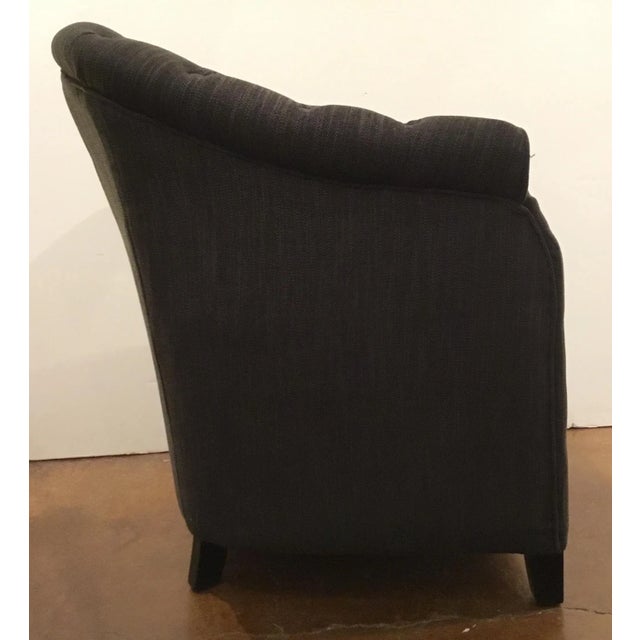 Cyan Co. Charcoal Tufted Transitional Sultry Lounge Chair For Sale In Atlanta - Image 6 of 8