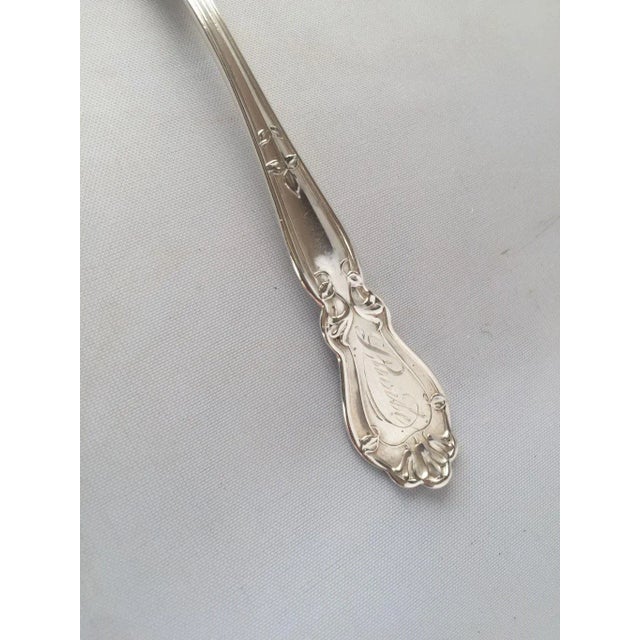Vintage Sterling Silver Tea Spoon For Sale - Image 4 of 5