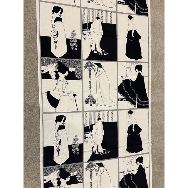 Art Nouveau Aubrey Beardsley Textile by Bloomcraft 4.5 Panel Piece For Sale - Image 15 of 15