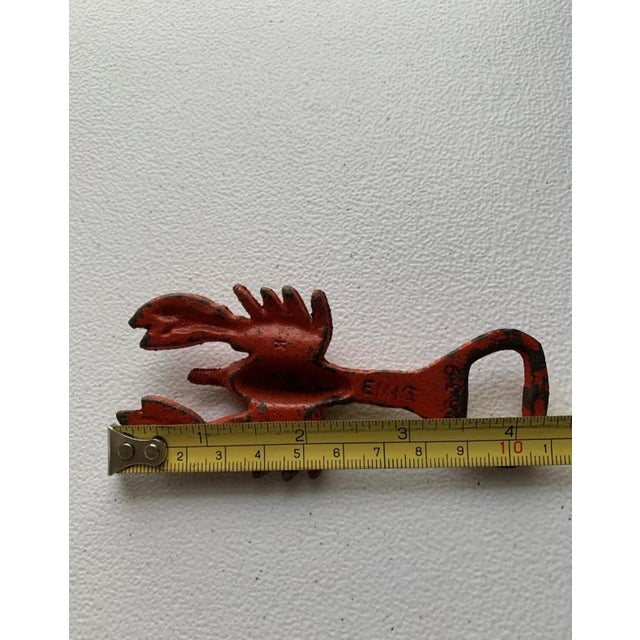 Vintage Cast Iron Red Lobster Bottle Opener For Sale - Image 4 of 9