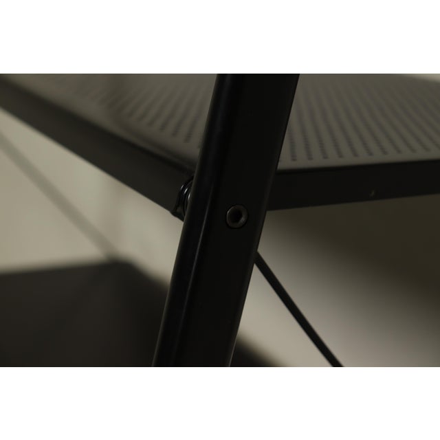 1980s Vintage Freestanding Perforated Steel Shelving Unit, 1980s For Sale - Image 5 of 10