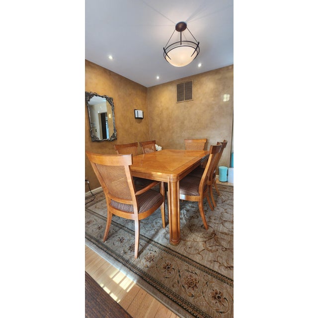 Hickory White Co. Biedermeier Style Genesis Dining Set, Includes Table ( 1Leaf Extension) and Pads) With Six Chairs $4500 For Sale - Image 11 of 11