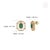 Art Deco-Inspired 14k Yellow Gold 1.06 Ct Emerald & Diamond Halo Stud Earrings- A Pair For Sale - Image 11 of 16