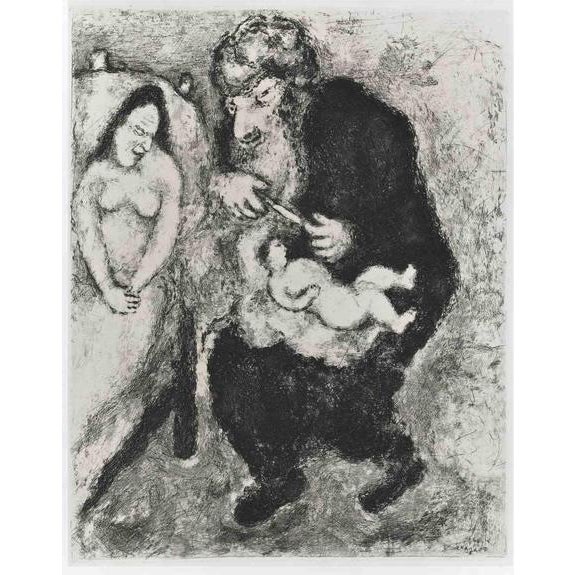 Marc Chagall, Nude Circumcision, Edition of 275, 1956, Etching For Sale