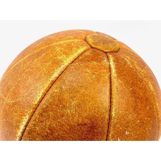 Mid-Century Leather Medicine Ball, 1950s For Sale - Image 9 of 11