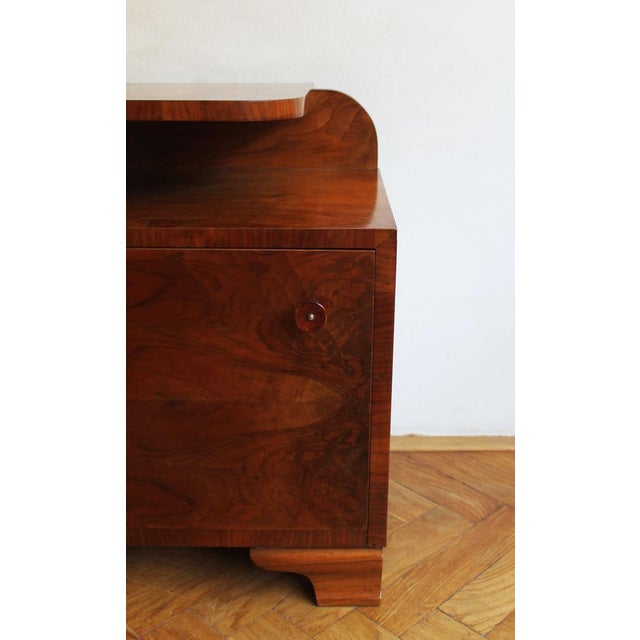 Brown Vintage Art Deco Bedside Table, 1930s For Sale - Image 8 of 16