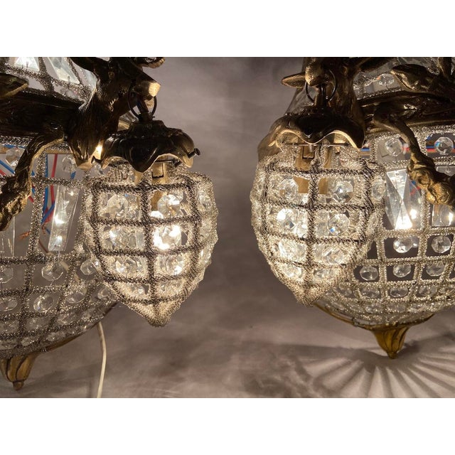 Circa 1980 French Louis XVI Gold Bronze Wall Lamps/ Sconces – Pair For Sale - Image 12 of 18