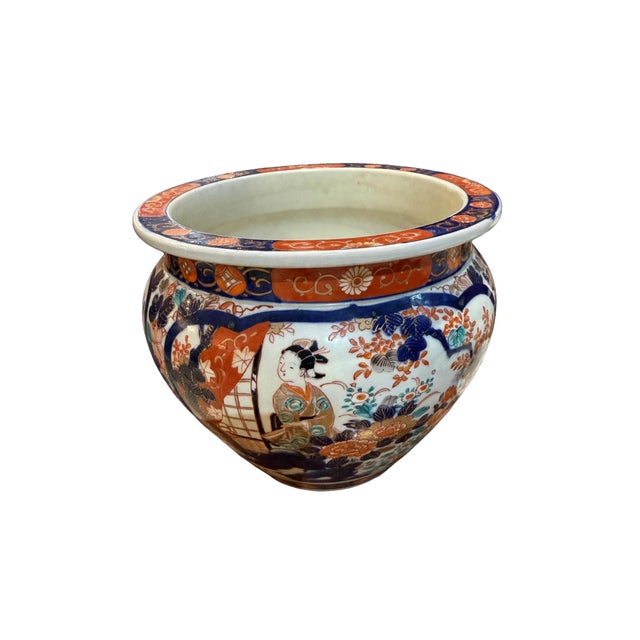 Imari Porcelain Plant Pot, 1890s For Sale - Image 6 of 7