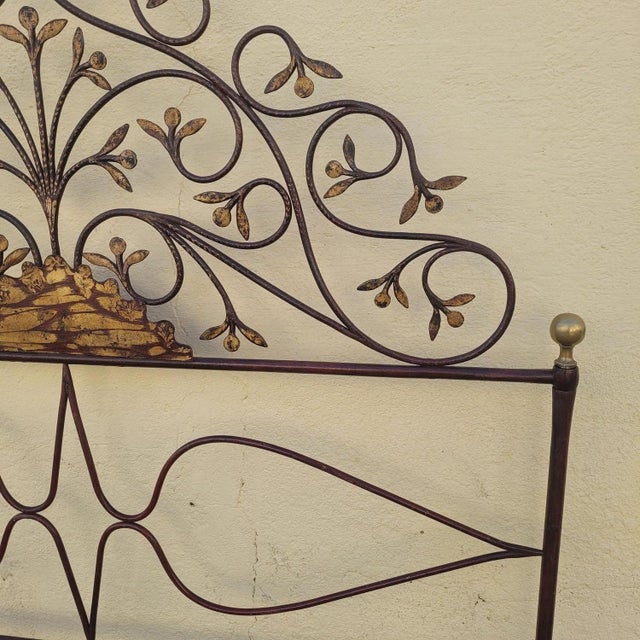 Metal Genoese Bed in Painted Iron, 1800s For Sale - Image 7 of 18