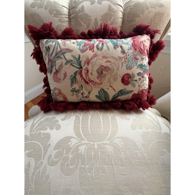 Custom Marquise Bergere Chair Upholstered in Heritage Floral Brunschwig & Fils For Sale - Image 4 of 18