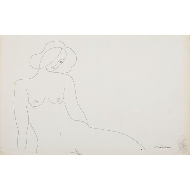 Contemporary Norman Carton Nude Woman Ink on Paper, 8 For Sale - Image 3 of 11