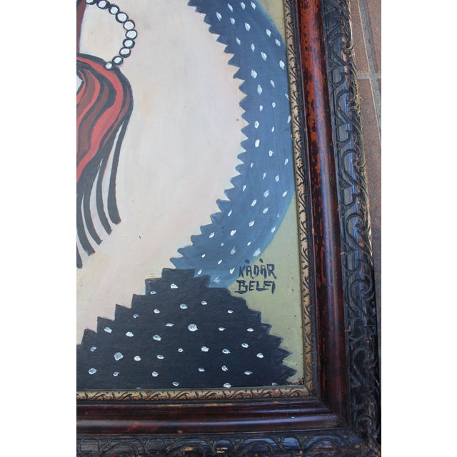 Mid-Century Modern 1960s Midcentury Modern Expressionist Nude Oil Painting For Sale - Image 3 of 12