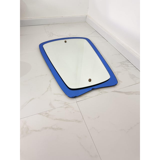 1960s Mid-Century Modern Wall Mirror in the style of Cristal Arte, 1960s For Sale - Image 5 of 11