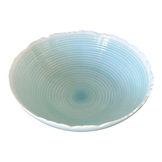 Japanese Contemporary Celadon Ceramic Bowl by Ono Kotaro For Sale