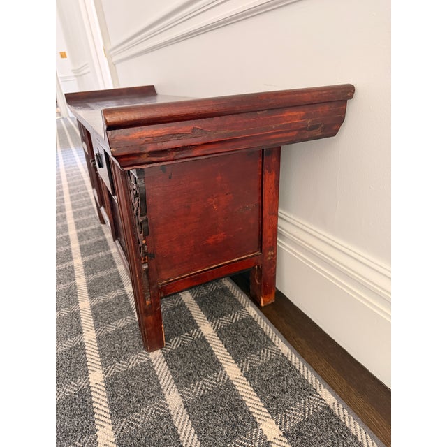 17th Century Antique Chinese Hardwood Bench / Low Seat – Ming Dynasty Style For Sale - Image 5 of 9